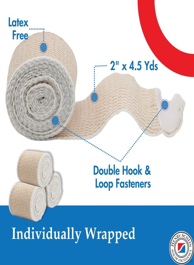 Henry Schein Self-Closure Elastic Bandage, 2" x 4.5 Yards, Tan, Non-Sterile, Box of 10 – Stretch Bandage with self Closure, Latex-Free, Comfortable & Reliable Support - Image 2